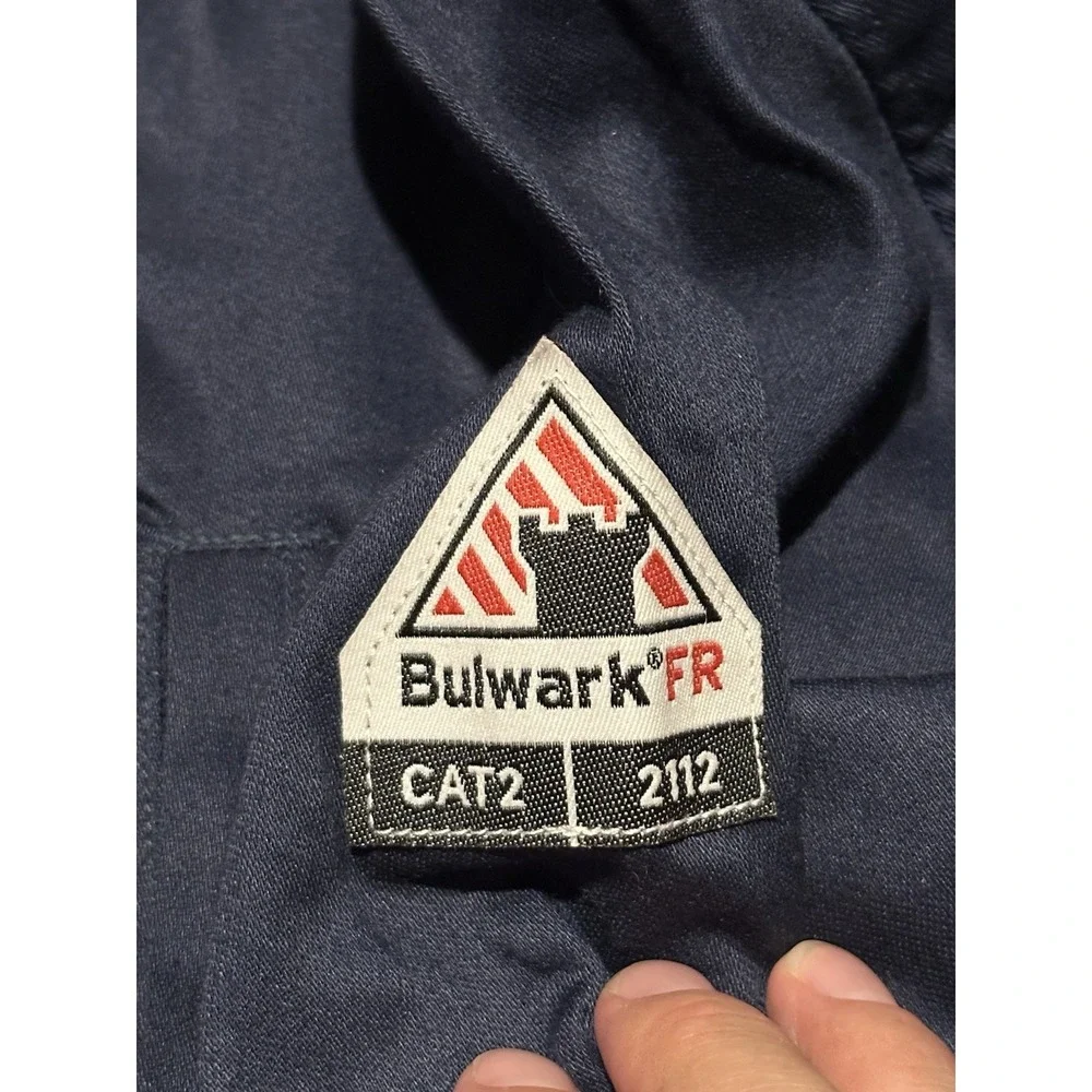 Bulwark iQ Series Comfort Woven Lightweight FR Shirt Men's 4XL Navy CAT2 New NWT